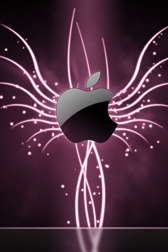 640x960 Glow From Apple - circle iPhone 4s Wallpaper