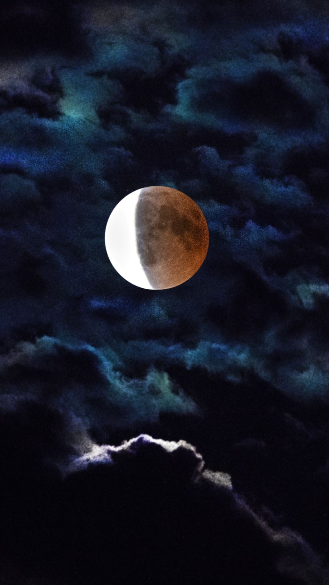 Eclipse blood moon dark clouds 4К Sony Xperia Z5 ... iPhone Wallpapers Free  Download