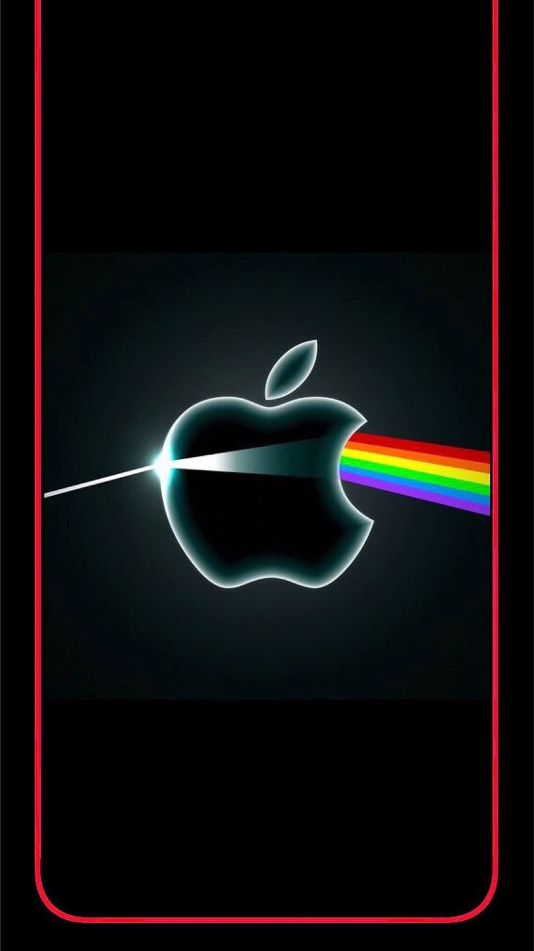 Apple logo rainbow 3 iPhone Wallpapers Free Download