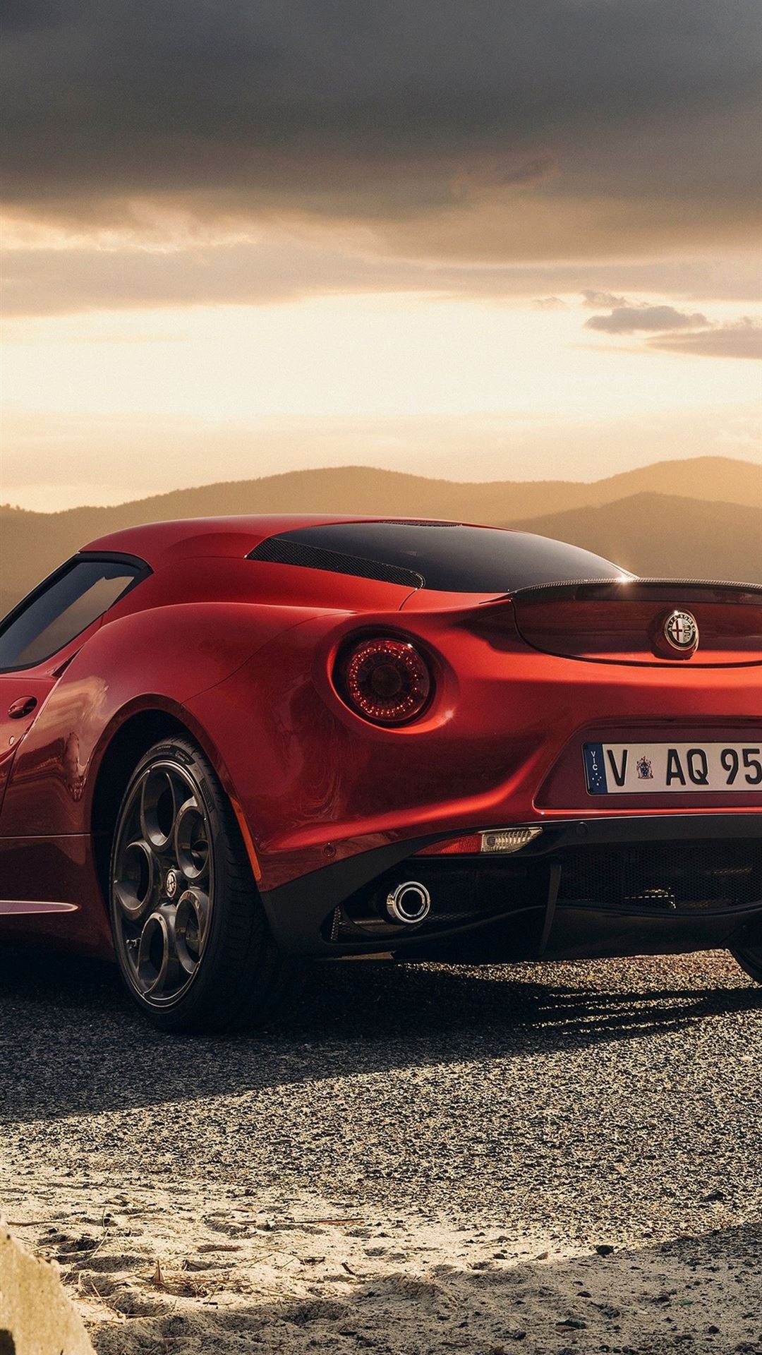 Alfa Romeo 4c Launch Edition Red iPhone Wallpapers Free Download