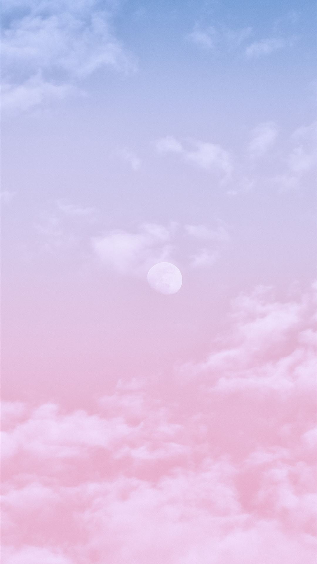 White Clouds in Pink and Blue Clouds iPhone Wallpapers Free Download