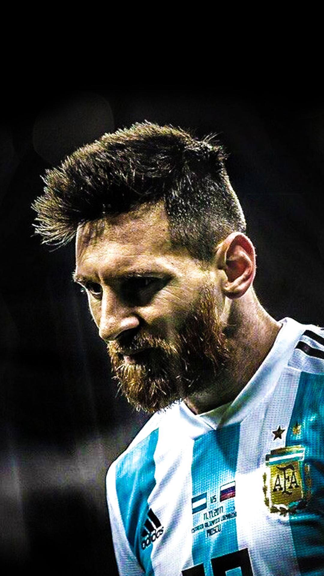Download Lionel Messi Abstract Blue Edit Wallpaper | Wallpapers.com