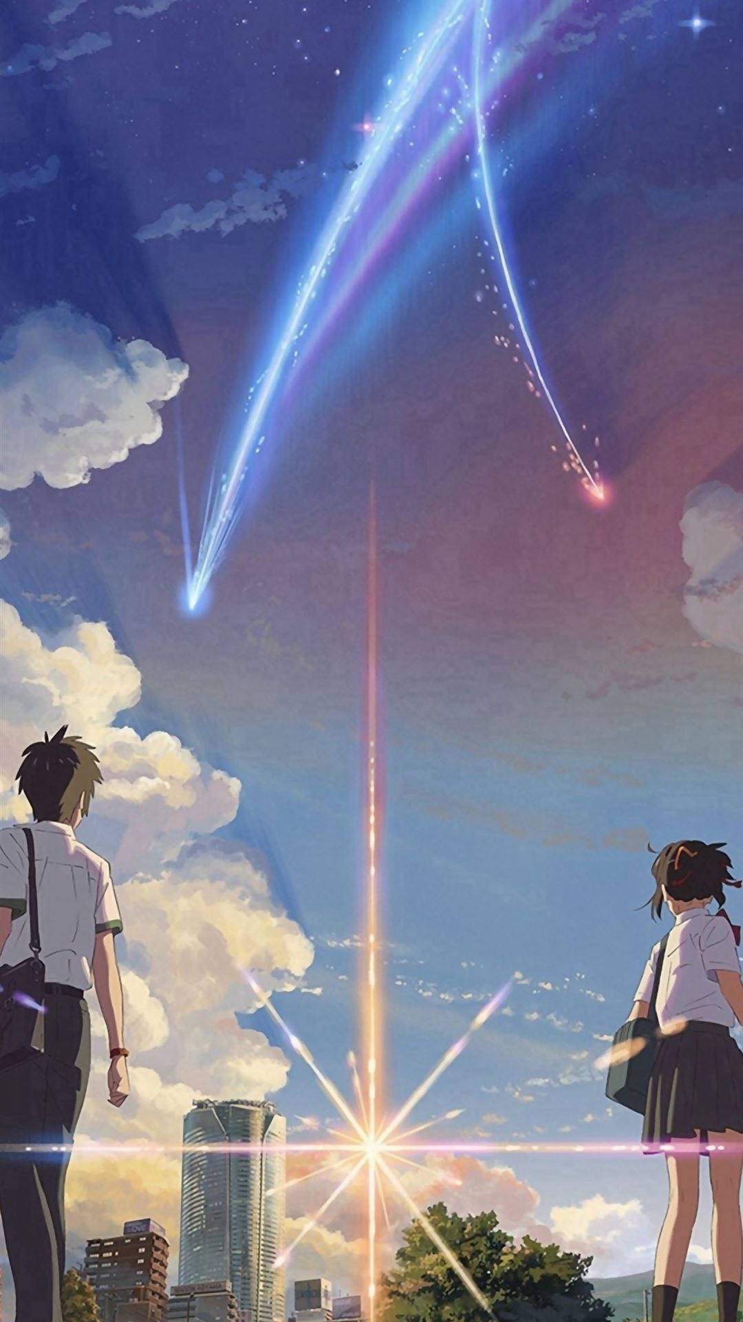 Anime Film Yourname Sky Illustration Art iPhone Wallpapers Free Download