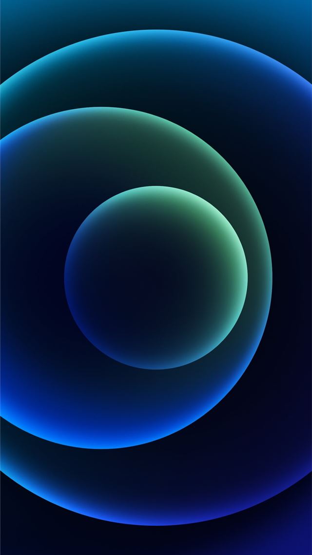 1080x1920 Colorful iPhone 12 Stock wallpaper Orbs Blue Dark - aesthetic iPhone 8 Wallpaper