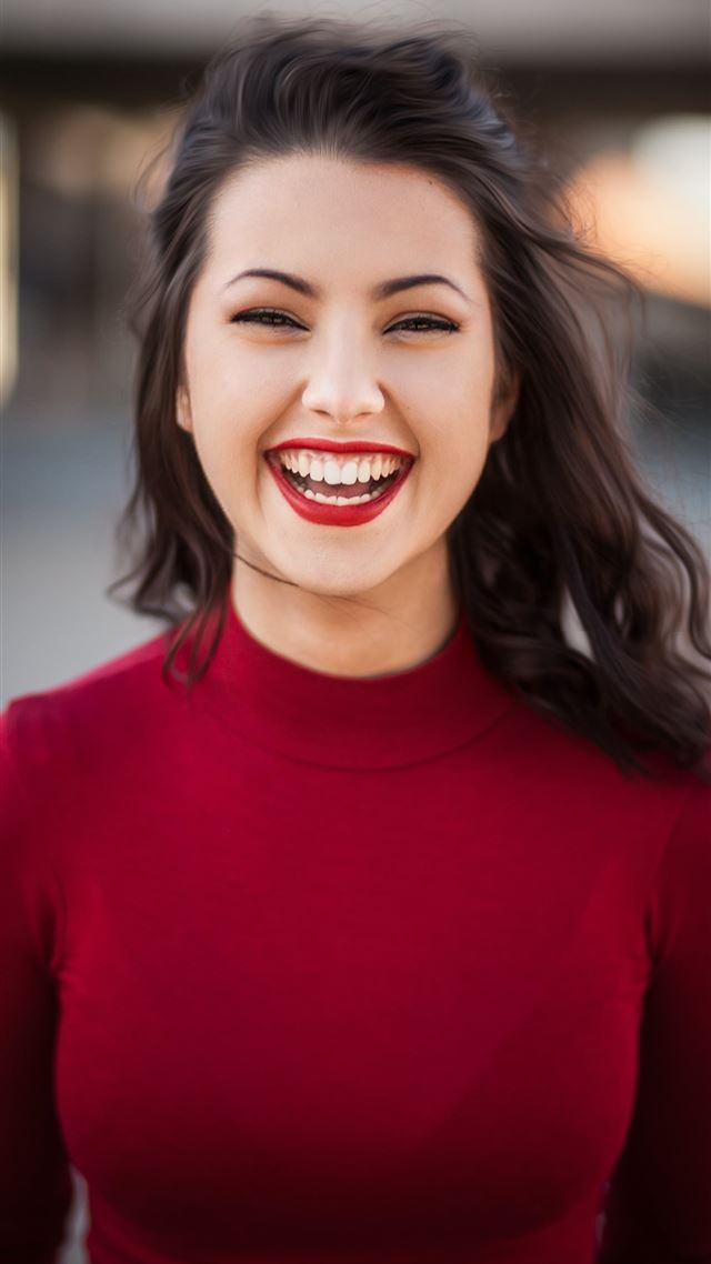 1080x1920 closeup photography of woman smiling - denmark iPhone 8 Wallpaper