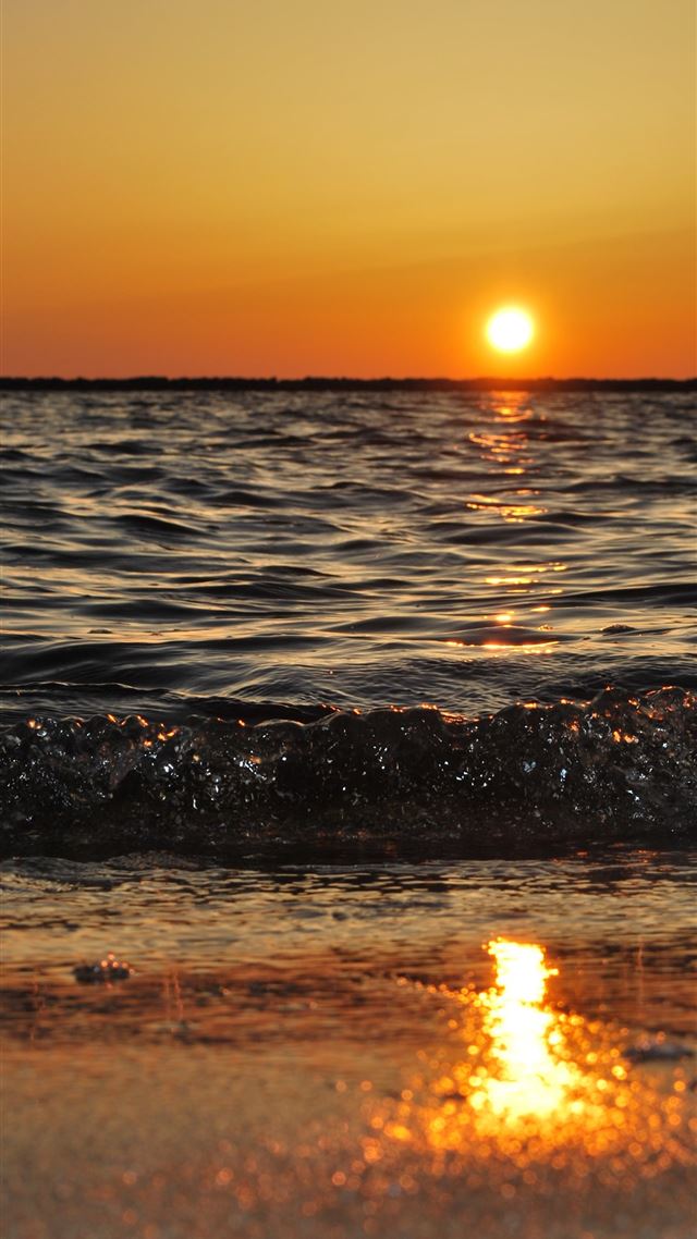 1080x1920 body of water wave photo during golden time - ocean iPhone 8 Wallpaper