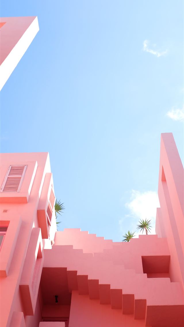 1080x1920 white concrete building - color iPhone 8 Wallpaper