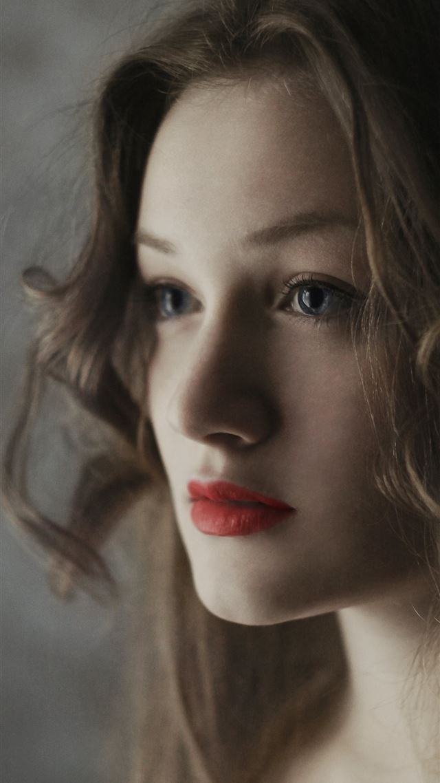 1080x1920 woman blonde hair and red lipstick -  iPhone 8 Wallpaper