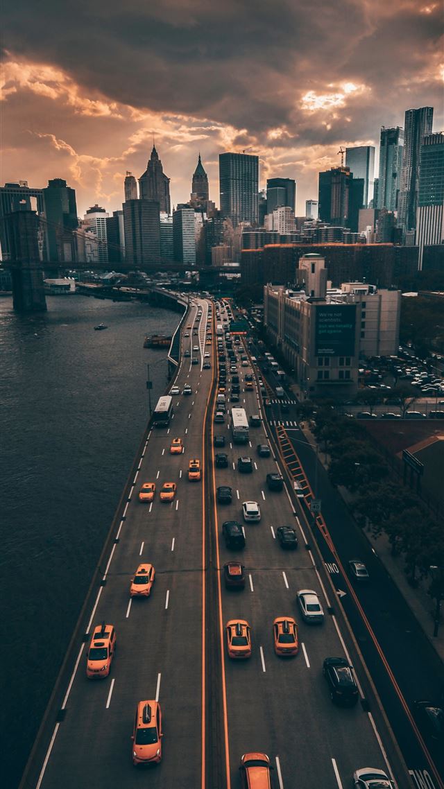 1080x1920 vehicles traveling on road - road iPhone 8 Wallpaper