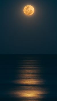sea under full moon wallpaper