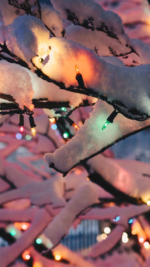 1080x1920 red string lights - christmas iPhone 8 Wallpaper