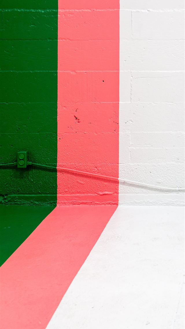 1080x1920 white pink green and yellow painted wall -  iPhone 8 Wallpaper