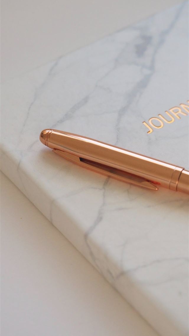 1080x1920 gold ballpoint pen - brown iPhone 8 Wallpaper
