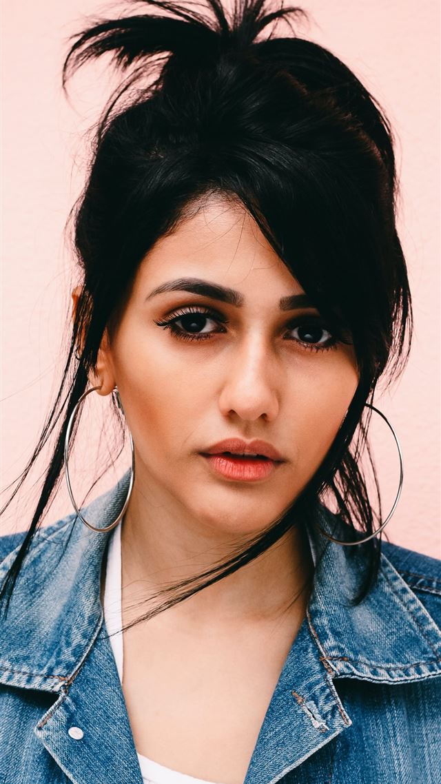 1080x1920 woman wearing blue denim jacket - girl iPhone 8 Wallpaper