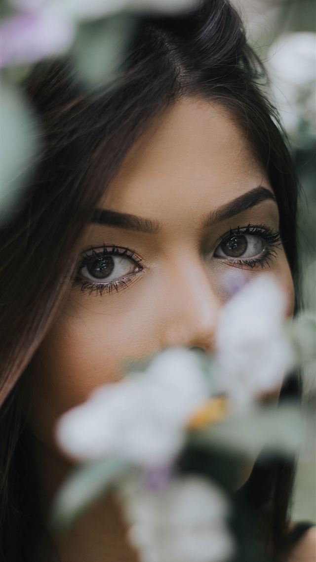 1080x1920 woman's face photography - spring iPhone 8 Wallpaper