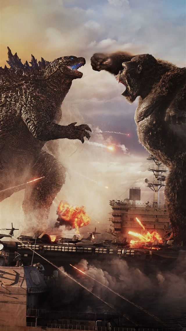 1080x1920 godzilla vs kong fight 8k - movies iPhone 8 Wallpaper