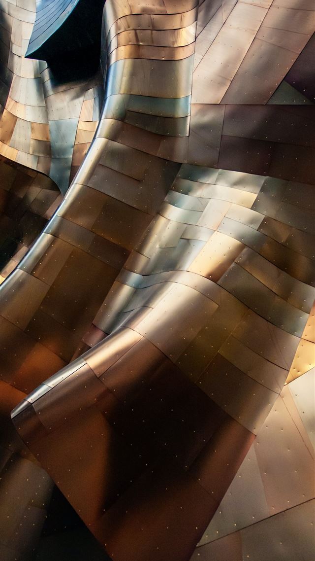 1080x1920 wave of brown metal 3D artwork - seattle iPhone 8 Wallpaper