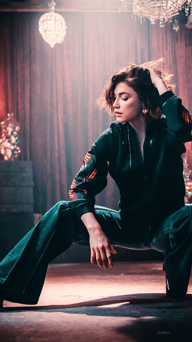1080x1920 woman in green long sleeved shirt posing under cha... - spiderman iPhone 8 Wallpaper