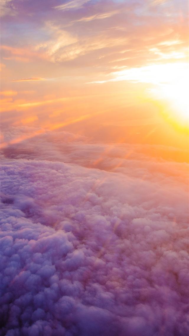 1080x1920 aerial photography of white clouds and sunlight - sky iPhone 8 Wallpaper