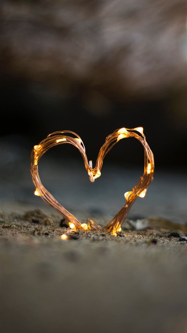 1080x1920 close up photography of heart shaped fairy lite on... -  iPhone 8 Wallpaper