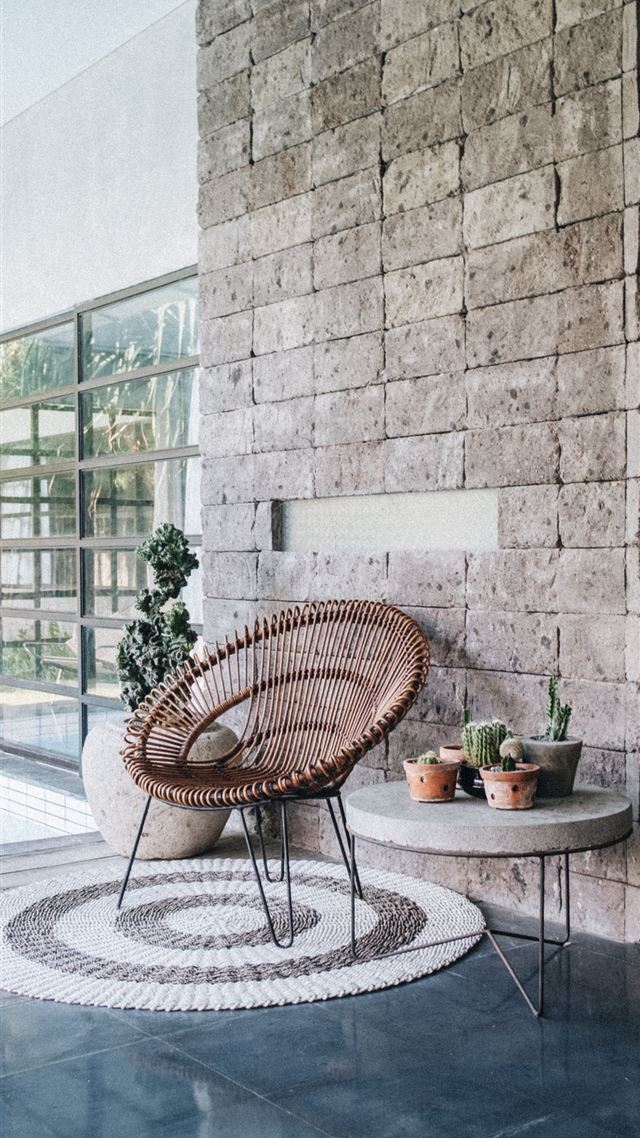 1080x1920 copper wired accent chair - stone iPhone 8 Wallpaper