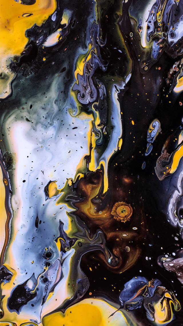1080x1920 black and yellow abstract painting -  iPhone 8 Wallpaper