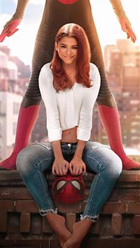 spider man far from home zendaya poster 5k wallpaper