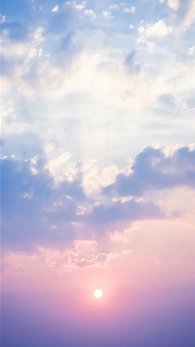 1284x2778 sunset over horizon - sun iPhone 8 Wallpaper