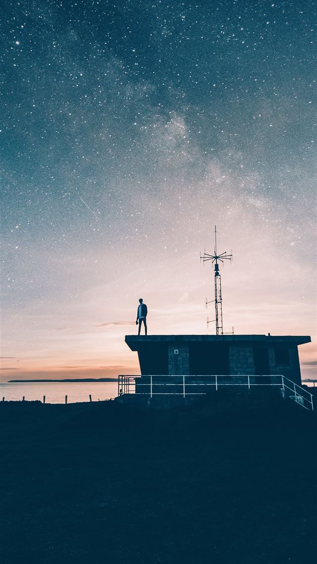 1284x2778 brown house during night time - water iPhone 8 Wallpaper