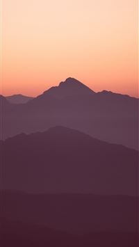 silhouette photography of mountain wallpaper