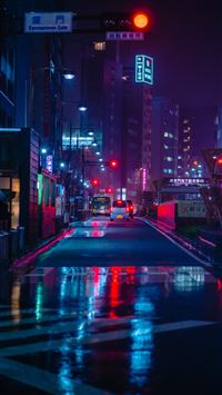 Tokyo by night near Asakusa wallpaper