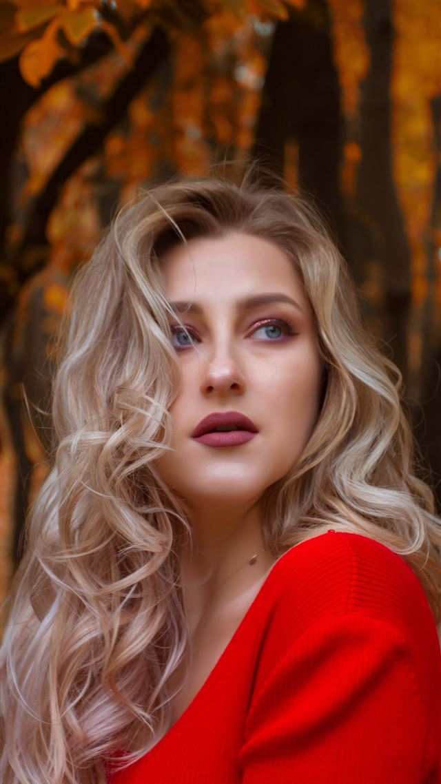 1284x2778 woman wearing red top -  iPhone 8 Wallpaper