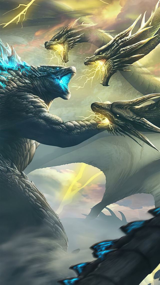 1080x1920 ghidorah godzilla king of the monsters 4k -  iPhone 8 Wallpaper
