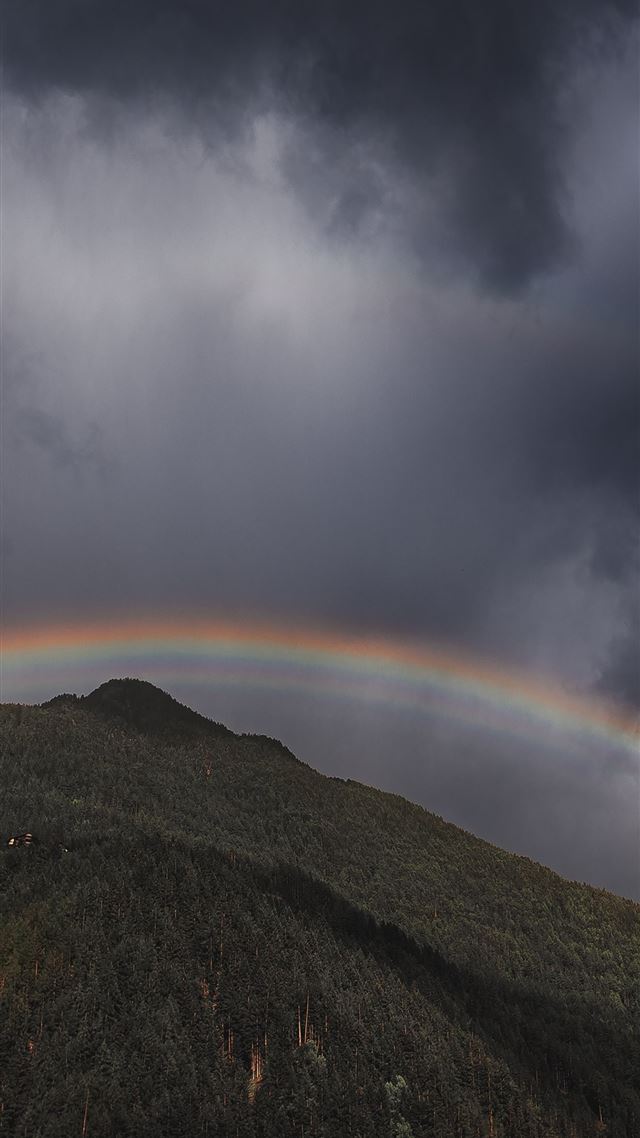 1080x1920 rainbow over mountain landscape - mountains iPhone 8 Wallpaper