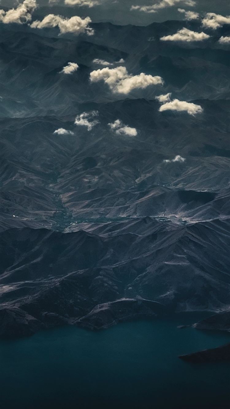 aerial sky cloud mountain peak landscape 4k iPhone 8 wallpaper 
