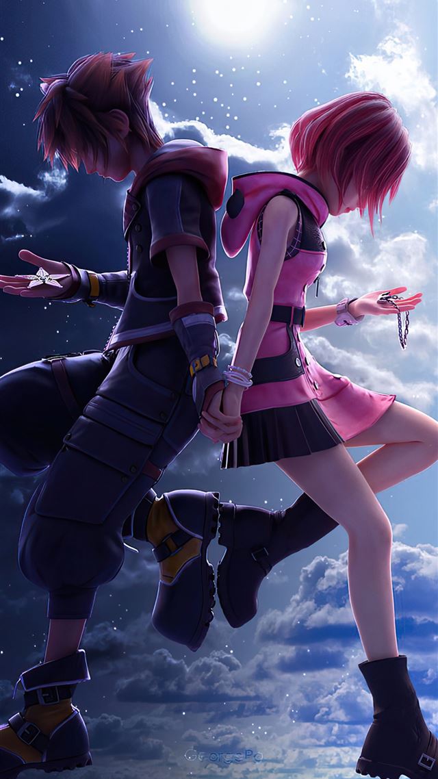 1080x1920 kingdom hearts 3 sora and kaira 4k - 2020 games iPhone 8 Wallpaper