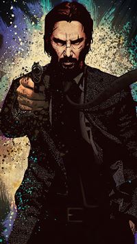 john wick gun 4k wallpaper