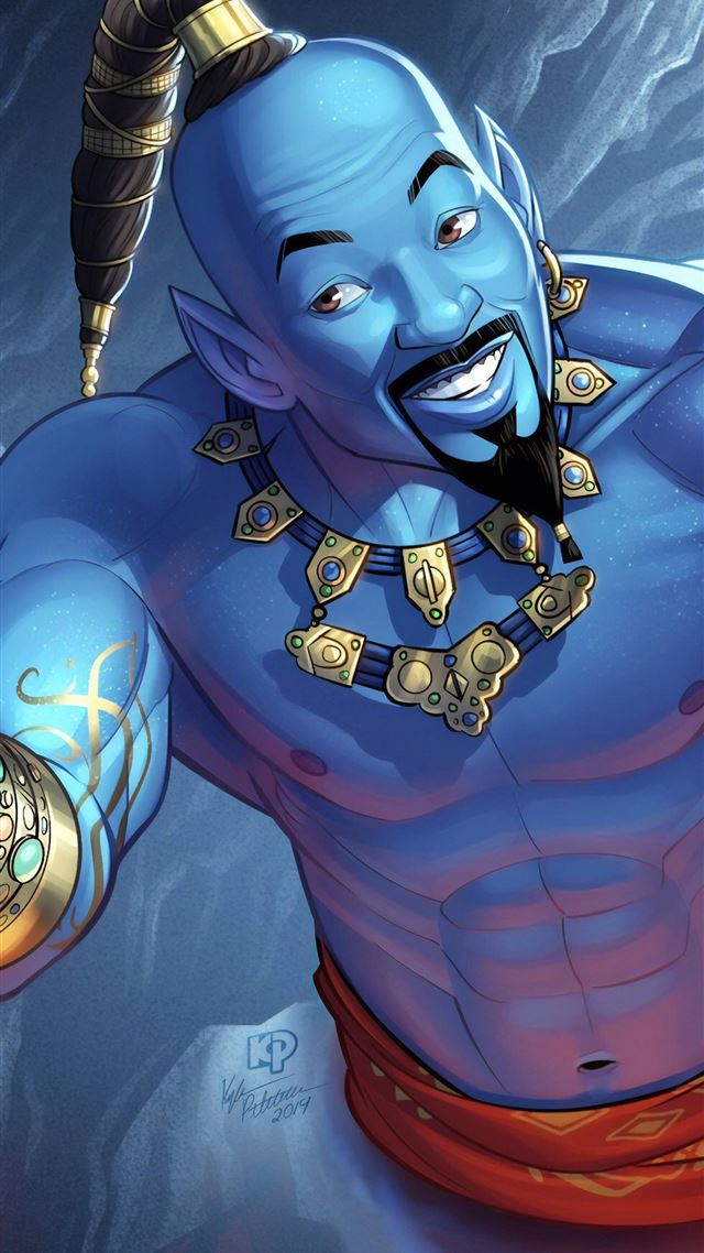 1080x1920 genie will smith art - aladdin iPhone 8 Wallpaper
