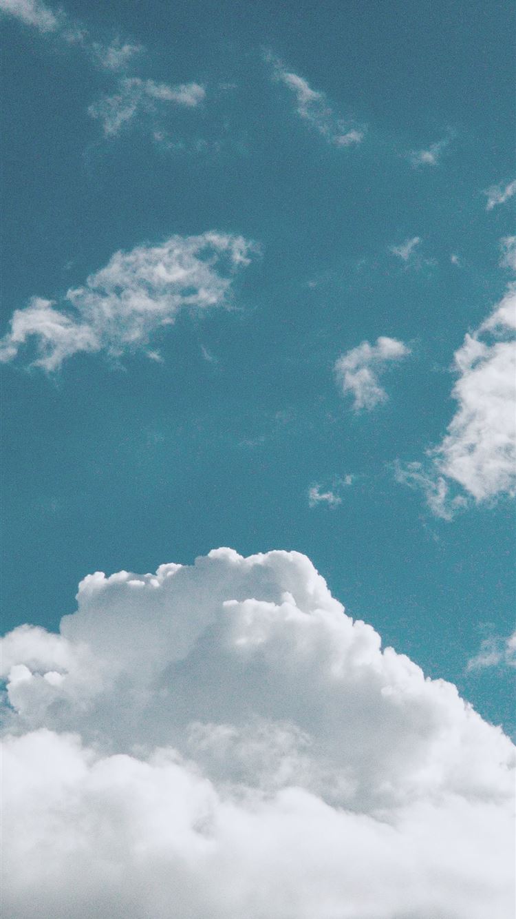 blue sky and white clouds iPhone Wallpapers Free Download