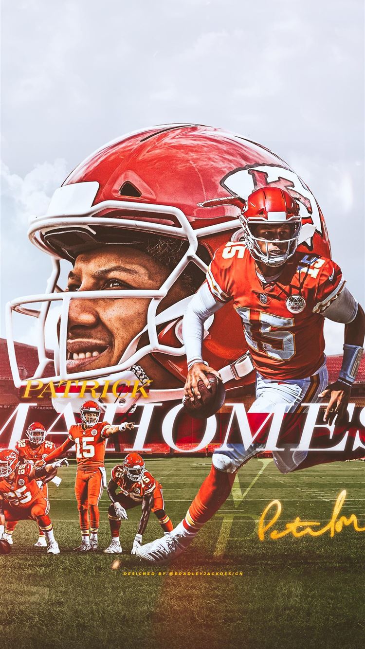 Patrick Mahomes II Kansas City Chiefs QB #15 artwork by Glen Kertes