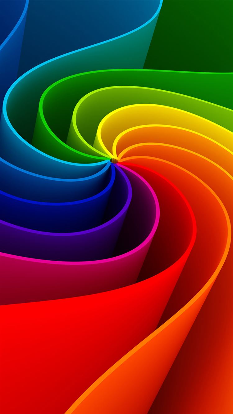 Colorful 3D Swirl iPhone 8 Wallpapers Free Download