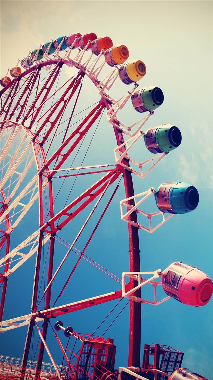 City Ferris Wheel Iphone 8 Wallpapers Free Download