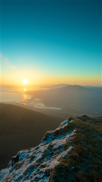 Mountains Sky Sunset Peaks wallpaper