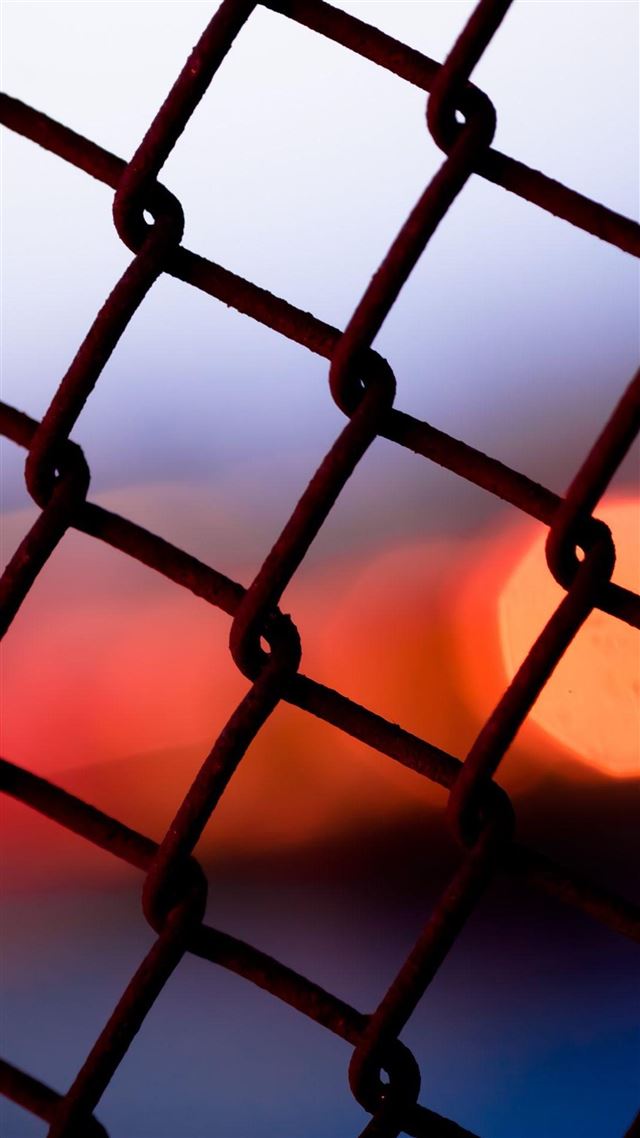 1080x1920 Iron Fence Close Up - blue iPhone 8 Wallpaper
