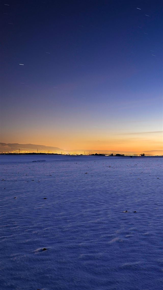 1080x1920 Freezing Night in Switzerland Star Trails Sky - blue iPhone 8 Wallpaper