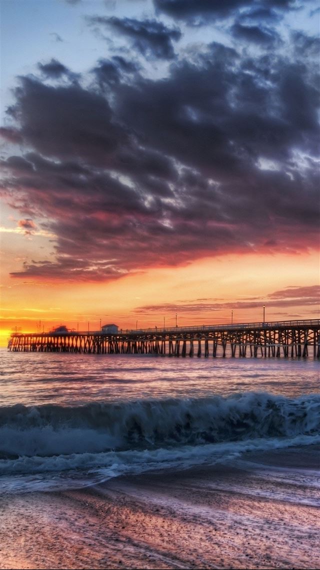1080x1920 California Beach Dock Sunset - dock iPhone 8 Wallpaper