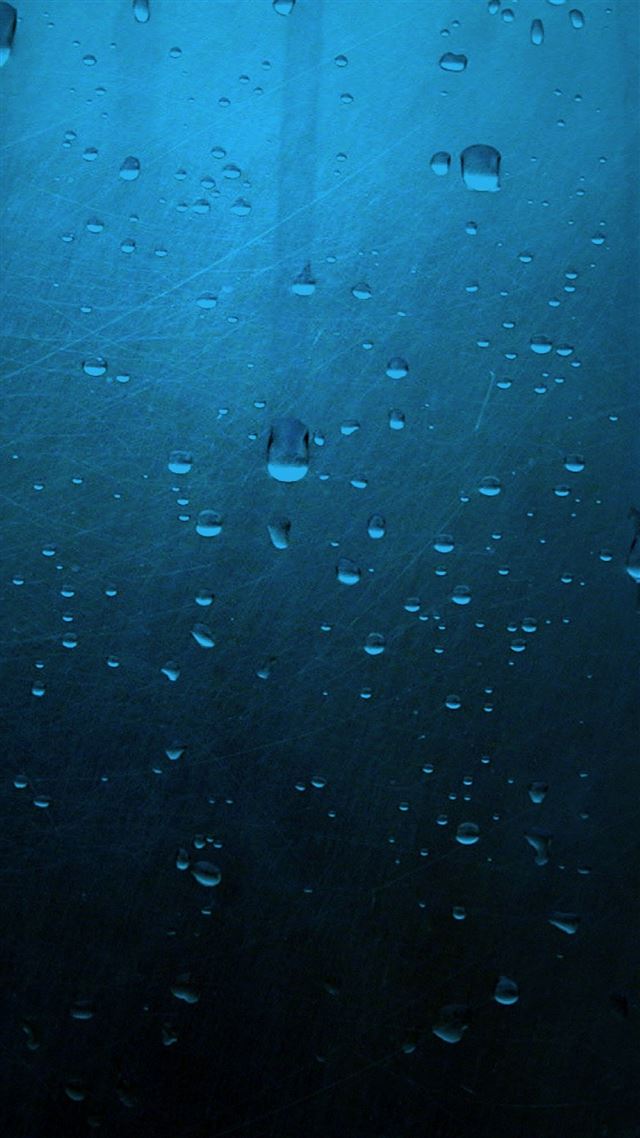 1080x1920 Minimalistic Blue Rain On Window - window iPhone 8 Wallpaper
