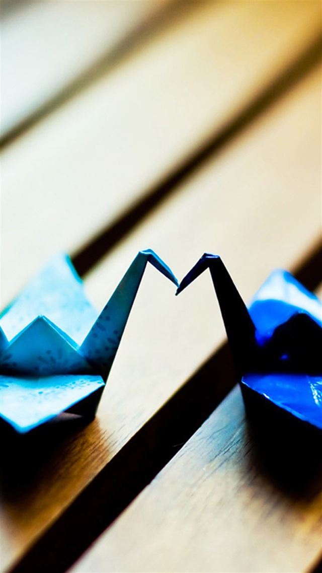 1080x1920 Blue Paper crane Couple - couple iPhone 8 Wallpaper