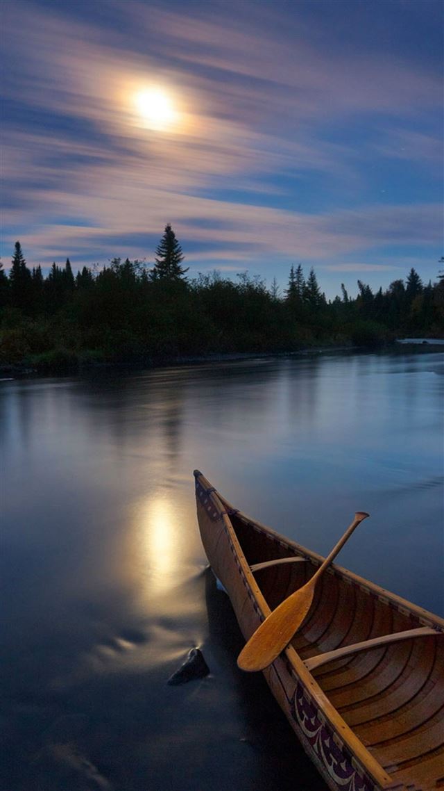1080x1920 River Boat Sunset Silky Water -  iPhone 8 Wallpaper