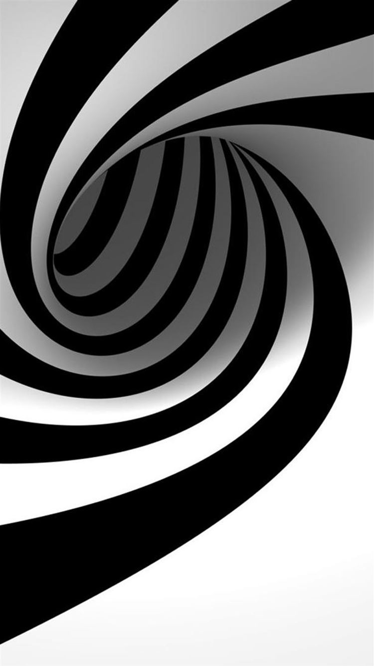 3D Abstract Black Swirl iPhone 8